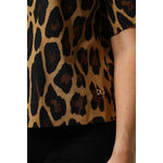 Dolce & Gabbana Brown Leopard Short Sleeve Collared Polo Top
