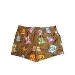Dolce & Gabbana Brown Multicolor Teddy Bear Men Shorts Swimwear with playful print.