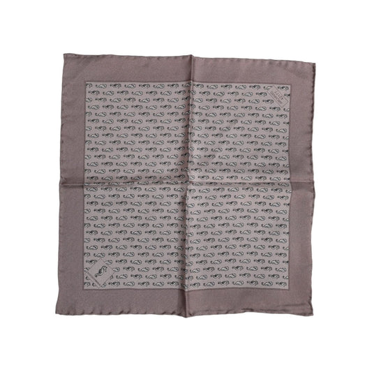Dolce & Gabbana Brown Sea Horse Silk Square Foulard Scarf