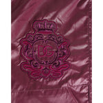 Dolce & Gabbana Burgundy Polyester Logo Embossed Crest Swimwear with DG embroidered crest.