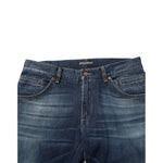 Dolce & Gabbana Dark Blue Washed Cotton Skinny Men Denim Jeans