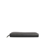 Dolce & Gabbana Dark Gray Leather DG Logo Zip Around Continental Wallet
