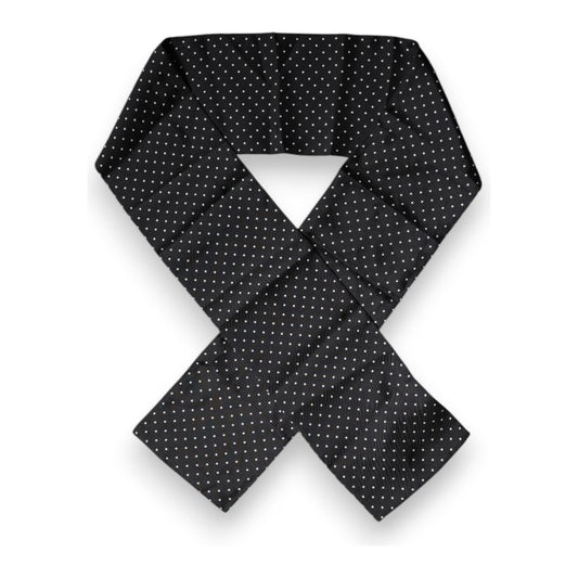 Dolce & Gabbana Black Polka Dots Silk Skinny Neck Wrap Scarf 1728,67345645728,Accessories,Black,Dolce & Gabbana,Men,Men - Accessories,Preowned / Defect,Scarves - Men - Accessories Dolce & Gabbana MS7301