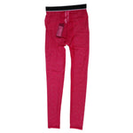 Dolce & Gabbana Fuchsia Nylon Logo Lace Leggings Pants Underwear