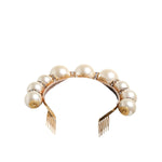 Dolce & Gabbana Gold Pearl Crystal Embellished Tiara Hair Accessory Headband