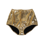 Dolce & Gabbana Gold Silk High Waist Girdle Panty Underwear