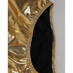 Dolce & Gabbana Gold Silk High Waist Girdle Panty Underwear