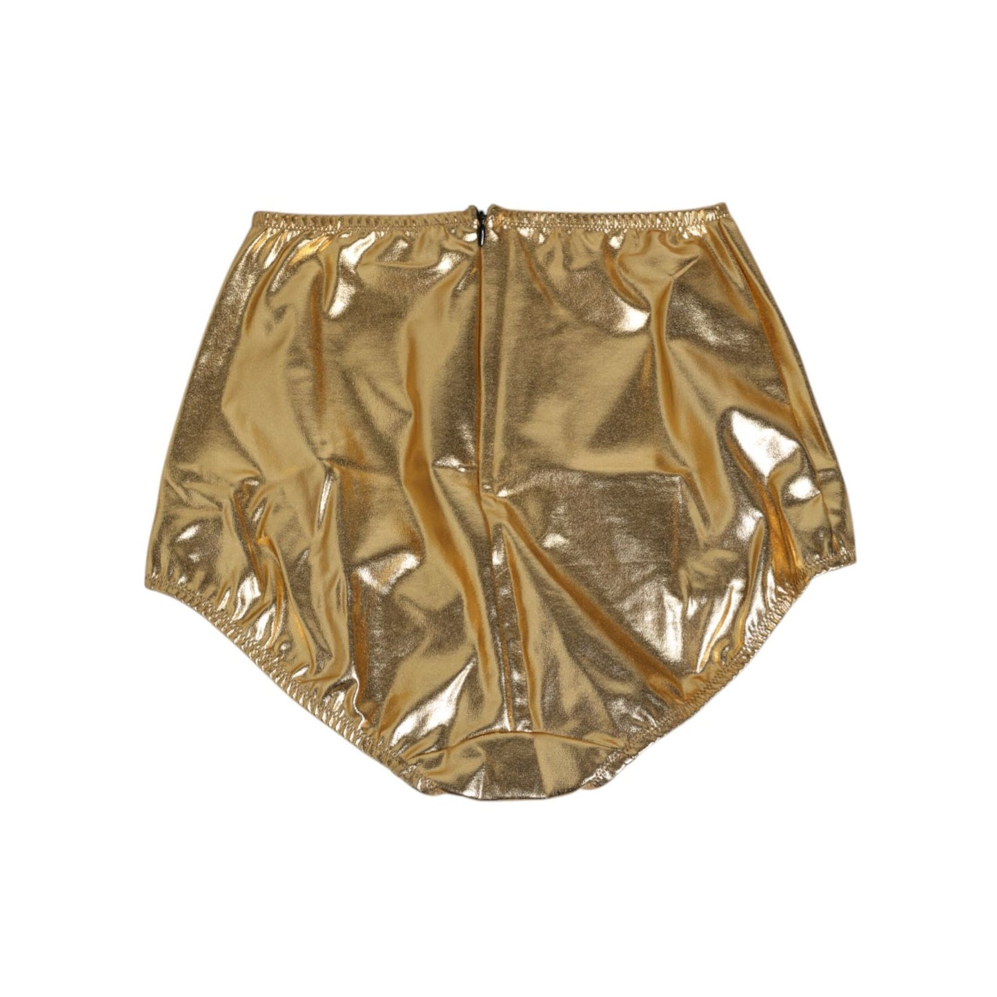 Dolce & Gabbana Gold Silk High Waist Girdle Panty Underwear