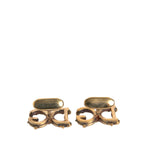 Dolce & Gabbana Gold Tone 925 Sterling Silver DG Logo Cufflink