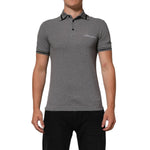 Dolce & Gabbana Gray Logo Embroidery Collared Polo T-shirt