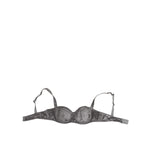 Dolce & Gabbana Gray Silk Underwired Balconette Bra Underwear