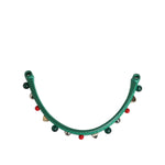 Dolce & Gabbana Green Embellished Leather Bag Handle Women Shoulder Strap accessory with colorful studs