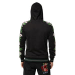 Dolce & Gabbana KING Black Orchid Floral Crown Logo Hoodie Sweater