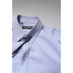 Dolce & Gabbana Light Blue Cotton SICILIA Dress Formal Shirt