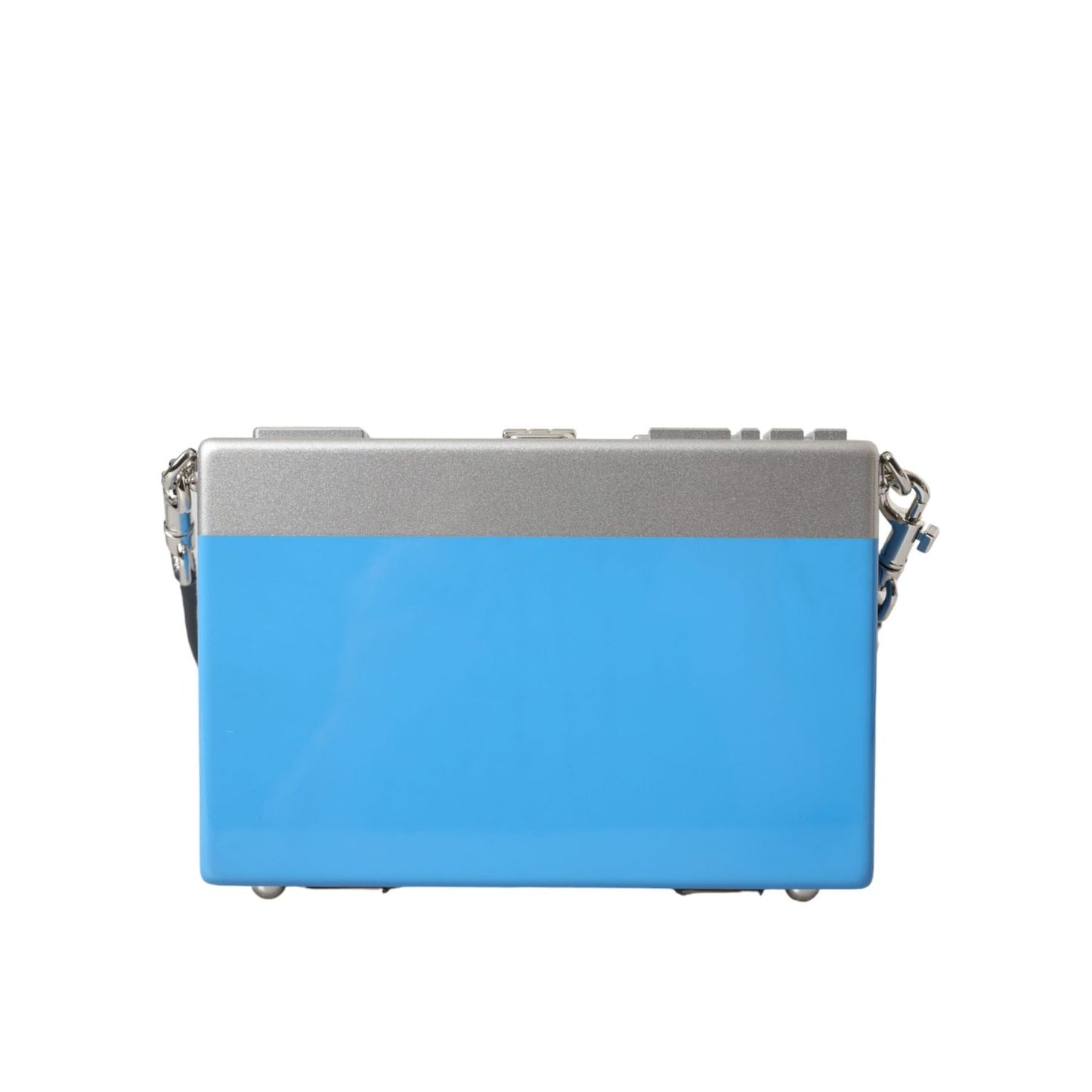 Dolce & Gabbana Multicolor Cassette Player Box DG Music Crossbody Shoulder Bag, blue and silver back view