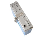 Dolce & Gabbana Multicolor Cassette Player Box DG Music Crossbody Shoulder Bag with silver-tone hardware and padlock closure.