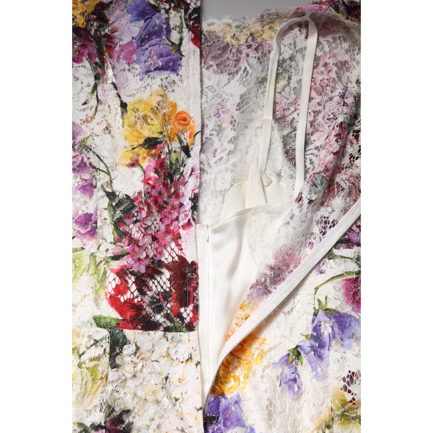 Dolce & Gabbana Multicolor Floral Long Sleeve A-line Dress