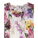 Dolce & Gabbana Multicolor Floral Long Sleeve A-line Dress