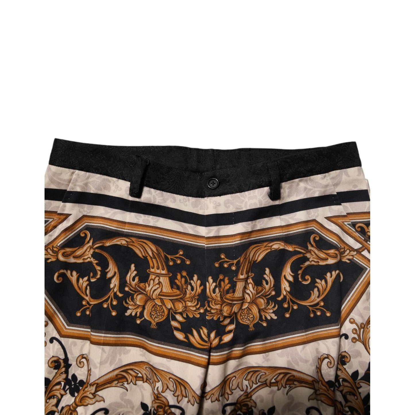 Dolce & Gabbana Multicolor Floral Print Dress Pants