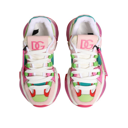 Dolce & Gabbana Multicolor Leather Airmaster Low Top Sneaker Shoes