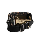 Dolce & Gabbana Multicolor Leopard Jacquard DG Logo Crossbody Bag with gold hardware and adjustable strap