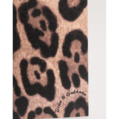 Dolce & Gabbana Multicolor Leopard Print Envelope Paper Post Card Holder