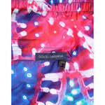 Dolce & Gabbana Multicolor Neon Print Polyester Shorts Swimwear with vibrant design and brand logo, perfect for beach and resort wear.