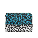 Dolce & Gabbana Multicolor Printed Nylon Logo Plaque Men Clutch Pouch Bag with vibrant abstract design and zipper closure.