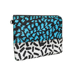 Dolce & Gabbana Multicolor Printed Nylon Logo Plaque Men Clutch Pouch Bag with zipper closure and exclusive design.