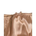 Dolce & Gabbana Nude Beige Silk Satin Stretch Bow Briefs Underwear