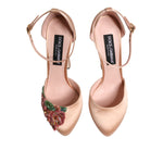 Dolce & Gabbana Pink Block Heels Ankle Strap Sandals Shoes