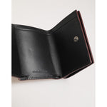 Dolce & Gabbana Red Leather Bold Logo Print Trifold Card Holder Wallet