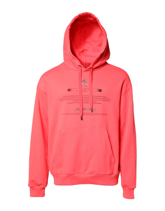 Dolce & Gabbana Red Logo Printed Hooded Sweatshirt Sweater TSH90271-52