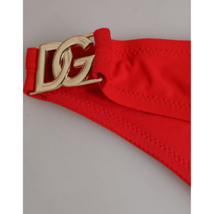 Dolce & Gabbana Red Nylon Swimsuit 2 Piece Top Bottom Swimwear