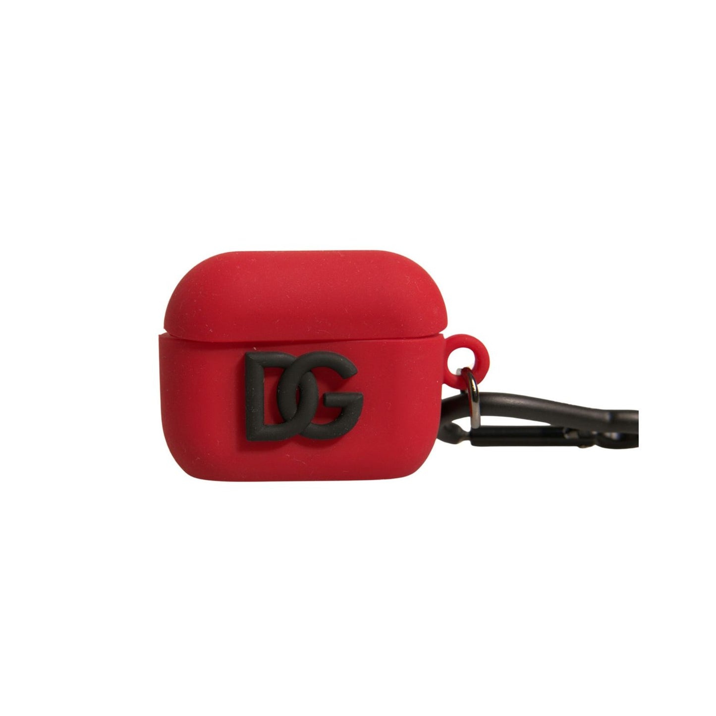 Dolce & Gabbana Red Silicone Rubber Logo Embossed Airpods Case