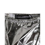 Dolce & Gabbana Silver Metallic High Waist Bikini Bottom Women Underwear