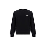 Dolce & Gabbana Sweatshirt AW25, 100% Cotton, Monochrome, Ribbed Crew Neck, Cuffs, Hem, D&G Monogram, Made in Italy.
