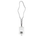 Dolce & Gabbana White Calf Leather Lanyard Logo Card Holder Wallet