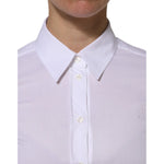 Dolce & Gabbana White Cotton Collared Long Sleeves Top Shirt TSH90567-40