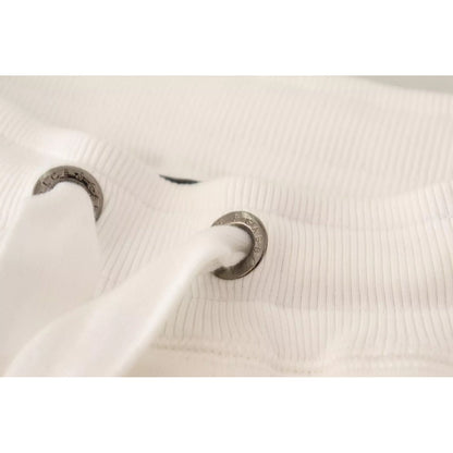 Dolce & Gabbana White Cotton Logo Patch Sweatpants Jogging Pants
