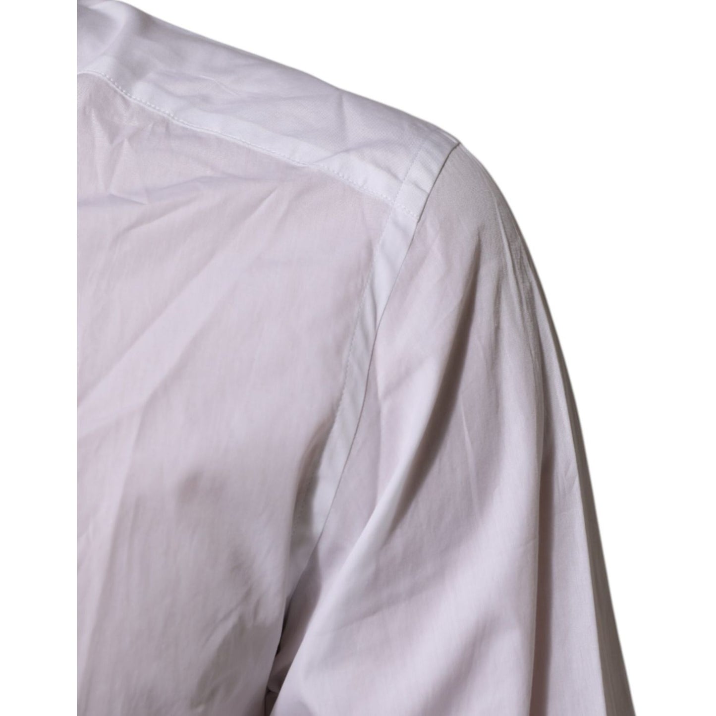 Dolce & Gabbana White Crown Collared GOLD Formal Dress Shirt