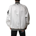 Dolce & Gabbana White DG Logo Polyester Jersey Bomber Jacket JKT4135-50