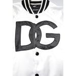 Dolce & Gabbana White DG Logo Polyester Jersey Bomber Jacket JKT4135-50
