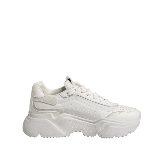 Dolce & Gabbana White Daymaster Low Top Sneaker Shoes made of calf leather and nylon