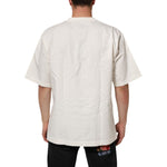 Dolce & Gabbana White Logo Print Cotton Crew Neck Men T-shirt