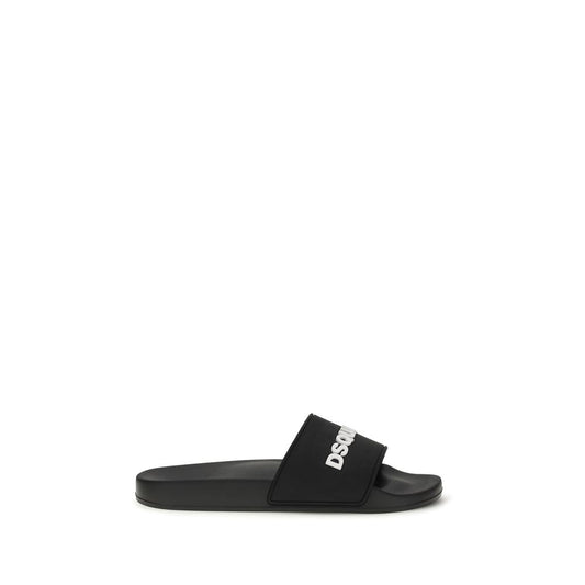Dsquared² Black Rubber Sandals 1728,72470364320,Black,Dsquared²,EU40/US7,EU41/US8,Men,New with tags,Sandals - Shoes,Shoes