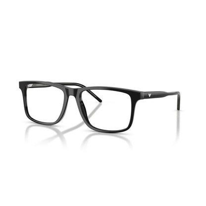 Stylish EMPORIO ARMANI MOD. EA 3257 acetate eyeglasses for gentlemen, showcases a sleek design in black frames.