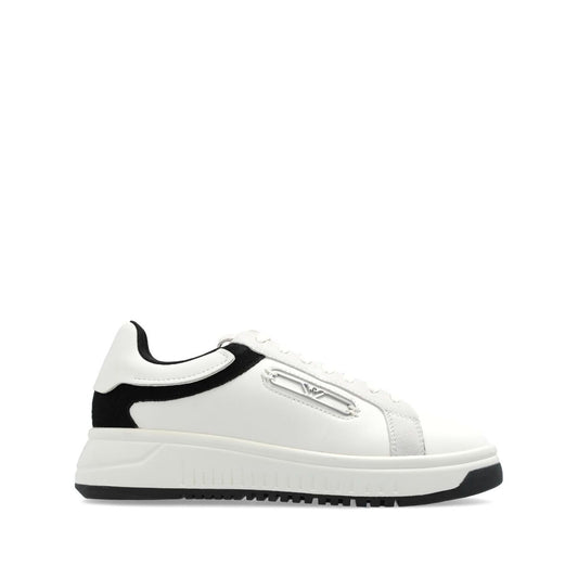 EMPORIO ARMANI EXCLUSIVE Emporio Armani Leather sneakers with suede details and eagle plaque