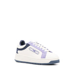 EMPORIO ARMANI EXCLUSIVE Emporio Armani Leather sneakers with suede details and eagle plate, white with chunky sole and lace-up fastening
