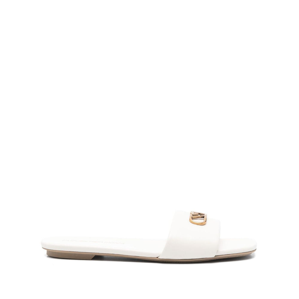 EMPORIO ARMANI EXCLUSIVE Emporio Armani Nappa-leather sandals with eagle plate Sandals